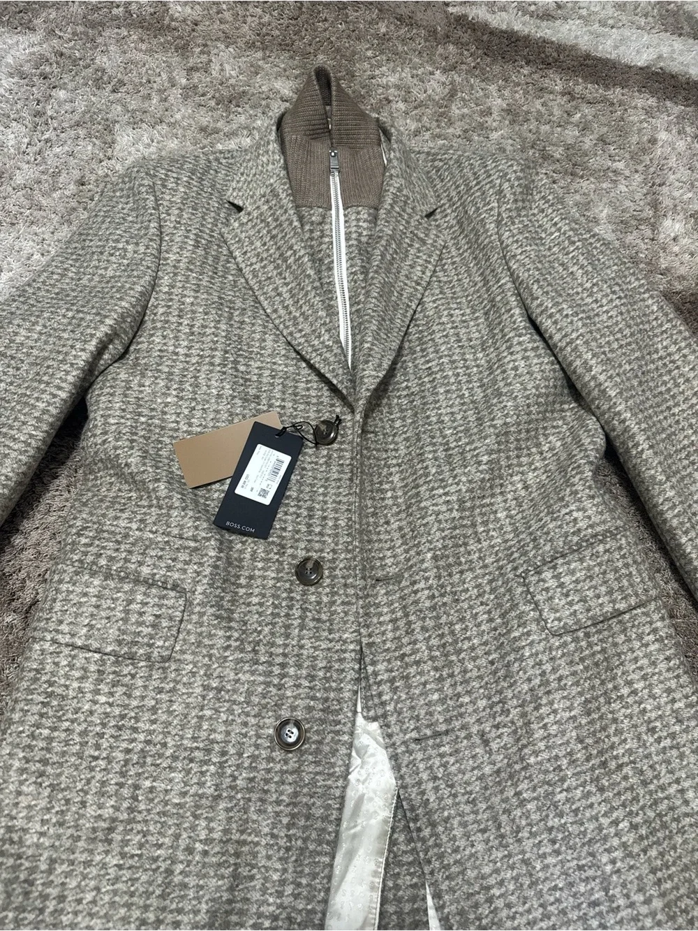 BOSS SLIM-FIT COAT WITH DETACHABLE INNER Slim fit